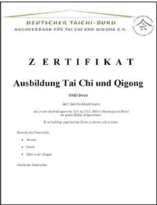 Yang-Tai-Chi-Lehrerausbildung